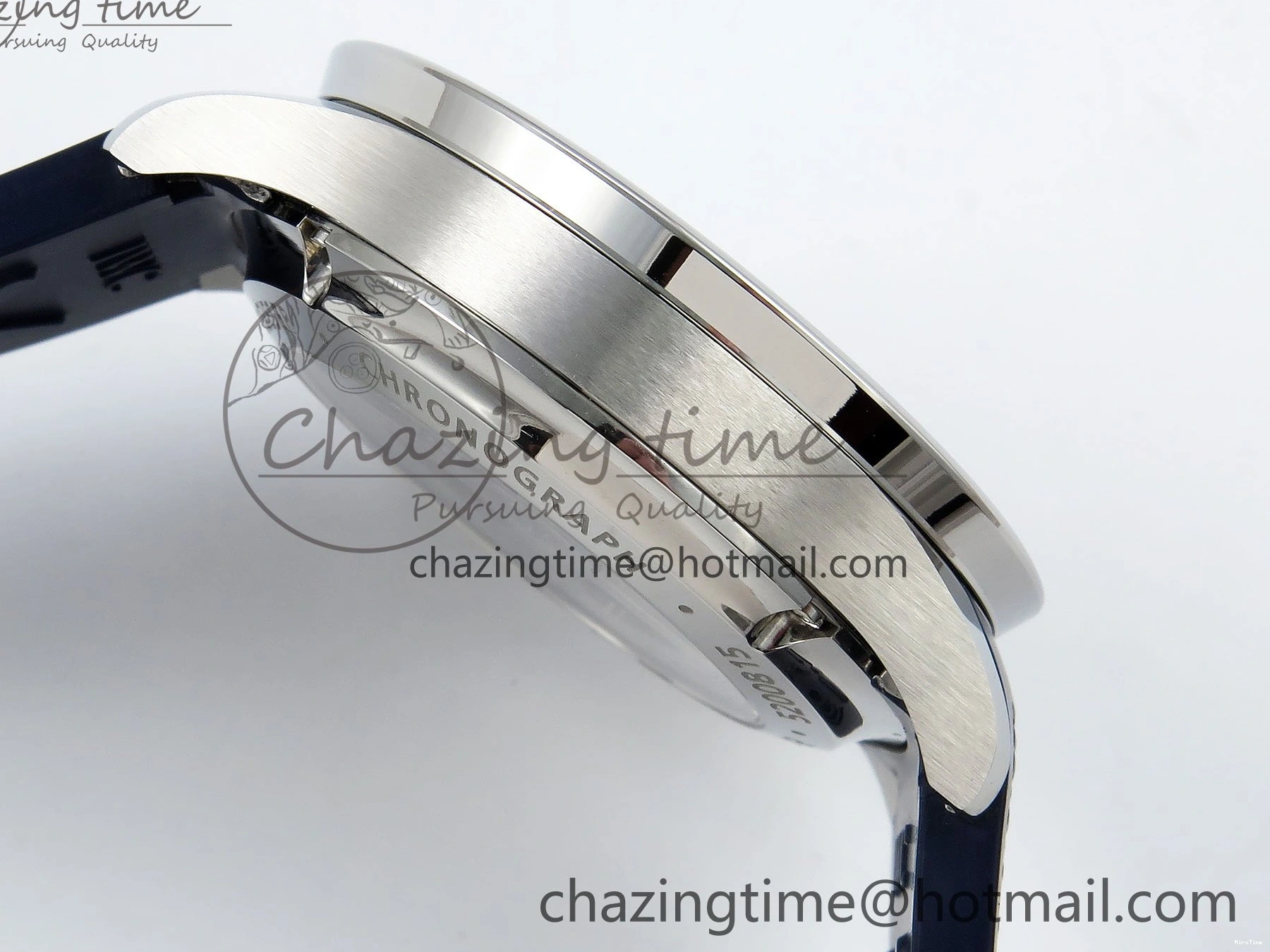 MIROTIME 0422 Casual Portuguese Chrono IW3716 Z+F 1:1 Best Edition White Dial on Blue Rubber Strap A 7016